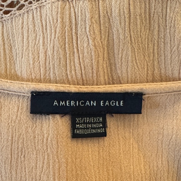 American Eagle Outfitters Blush Lace Button-Up Blouse - Picture 2 of 4